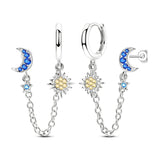 Hypoallergenic CZ zircon hoop earrings in 925 sterling silver by HSF Marketplace