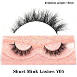 Dropshipping Short 3D Mink Lashes Fake Eyelashes Natural Soft Wispy Cruelty Free Lashes Fluffy Lightweight Eye Lashes Extension