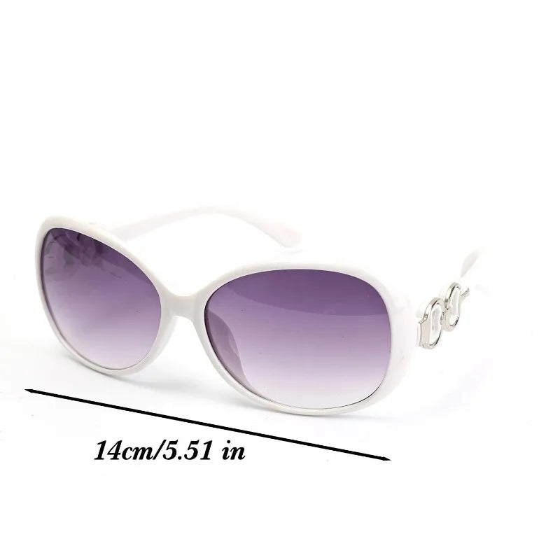 Large retro Y2K gradient sunglasses for women with oval frames, UV protection, stylish and elegant eyewear by HSF Marketplace.