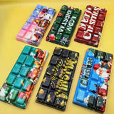 2026  Christmas Style Large Slab Chocolate Squishy PU Slow Rebound Multicolor Stress Relief Toy Wholesale Christmas Squish