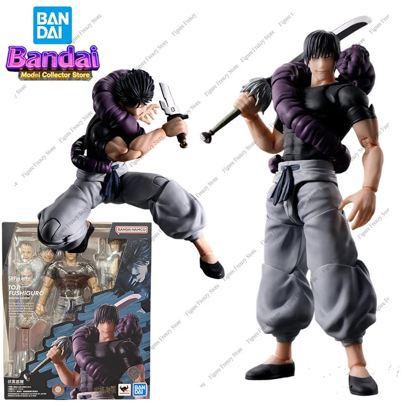 Bandai SHF Fushiguro Toji and Yuji Itadori Jujutsu Kaisen action figures in original box