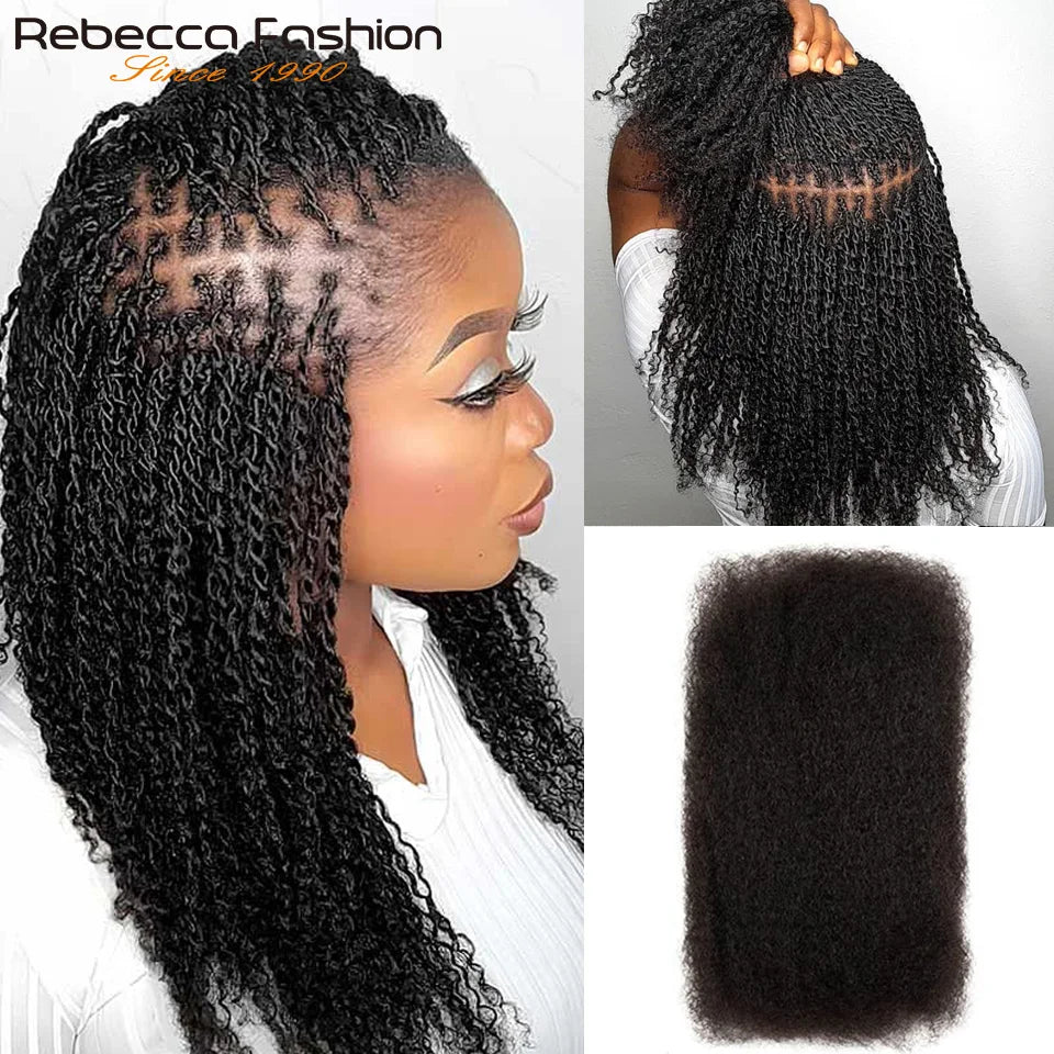 Afro Kinky Curly Bulk Human Hair For Braiding QVR Remy Bulk Hair No Attachment, Soft & Lightweight, Perfect for Braids Twists