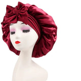 Adjustable satin bonnet for sleeping, comfortable hair protection by HAIRSOFLY SHOP