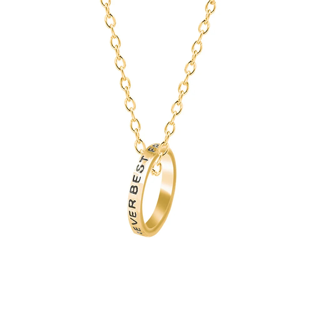 Best Friends Forever necklaces set for girls and women by HSF Marketplace, featuring matching friendship pendants