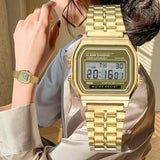Unisex F91W Retro Men Women's Multifunction LED Digital Watch Stainless Steel Sports Wristwatches Ladies Electronic Wristwatch