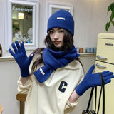 Winter knit scarf and gloves set for men and women by HSF Marketplace