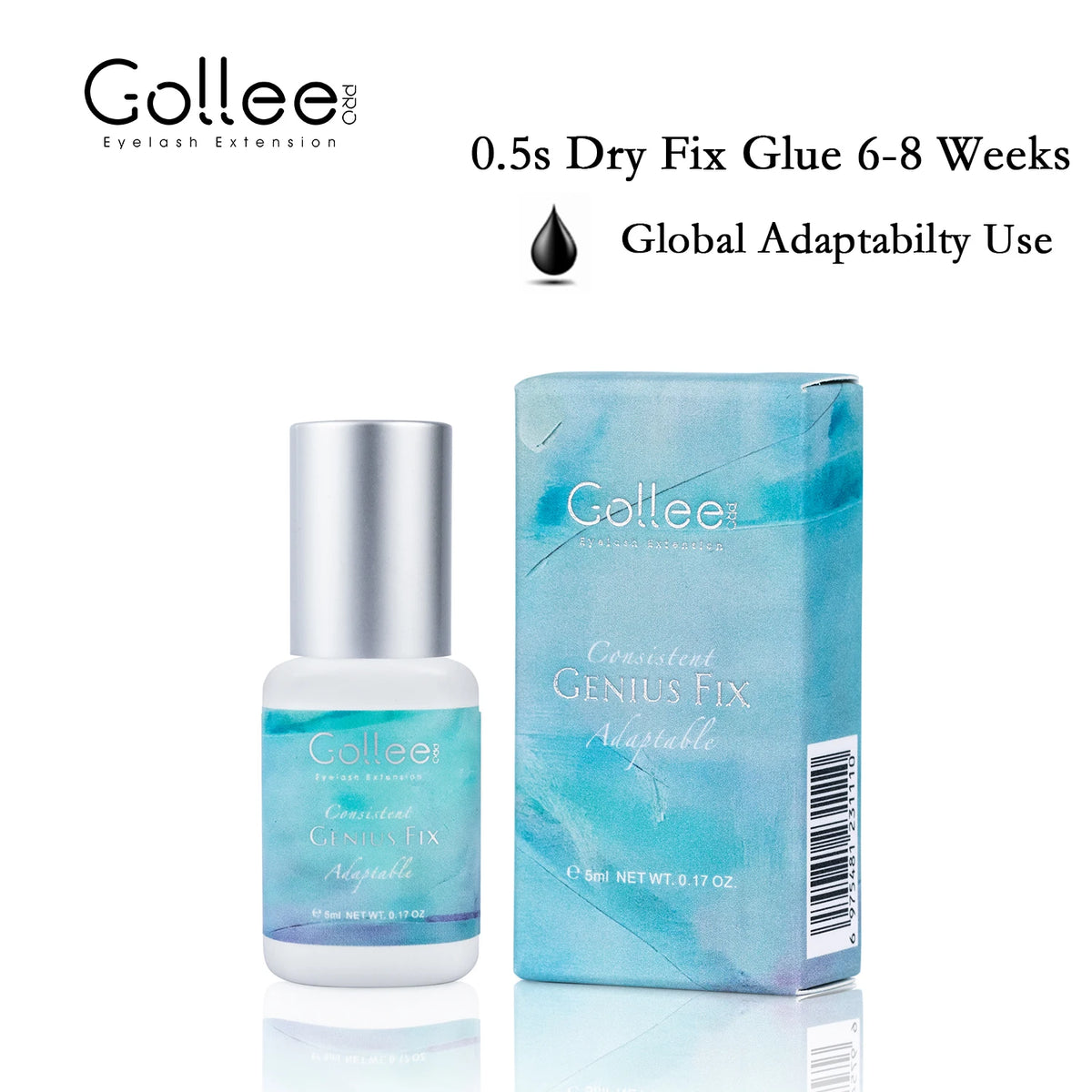 Gollee All Season Glue for Lash Extension 0.5s Fast Drying Strong Glue Stick False Eyelash 6-8 Weeks Waterproof Adhesive Makeup