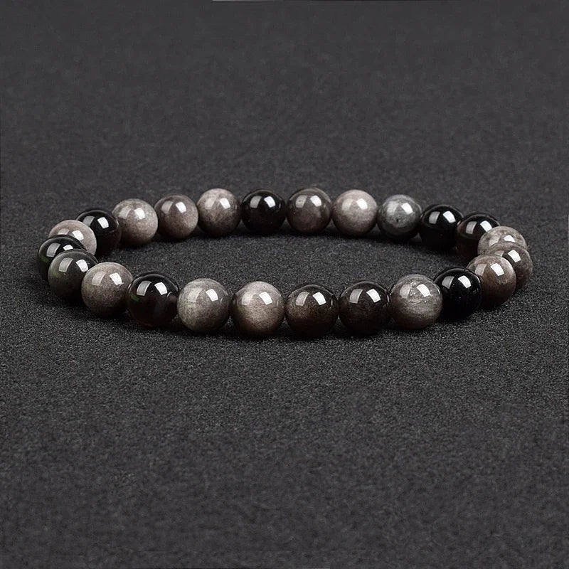 Genuine Natural Stone Bracelet Apatite Lapis Lazuli Agate Crystal Tiger Eye High Quality Gem Beads Bracelet Homme Jewelry Bangle