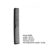 Black carbon double-sided hair cutting comb by HSF Marketplace, heat resistant and antistatic styling tool for professional barbers