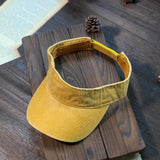 Women's washed cotton summer sun hat with empty top, solid color visor for beach travel and golf – HSF Marketplace