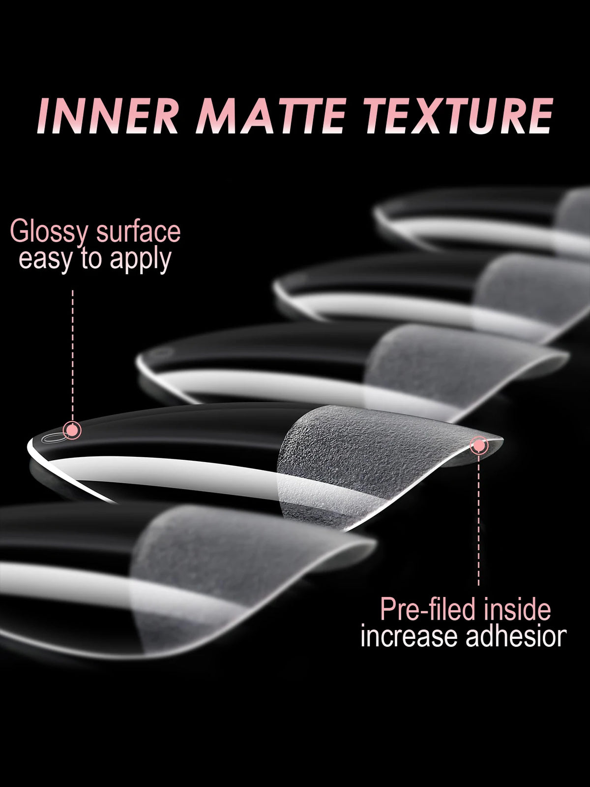 Short almond soft gel nail tips, full-cover false nails for acrylics and salon or home press-on manicures