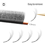 XIUSUZAKI Double Layers W Shaped YY 3D 4D Lashes Extensions C+D Curl 2D YY False Eyelashes Extensions Premade Volume Fans Lashes