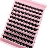 Close-up of HSF Marketplace Faux Mink 540Cluster C Curl 3D Russian strip eyelashes, showing natural, curled, mixed-length lashes for makeup.