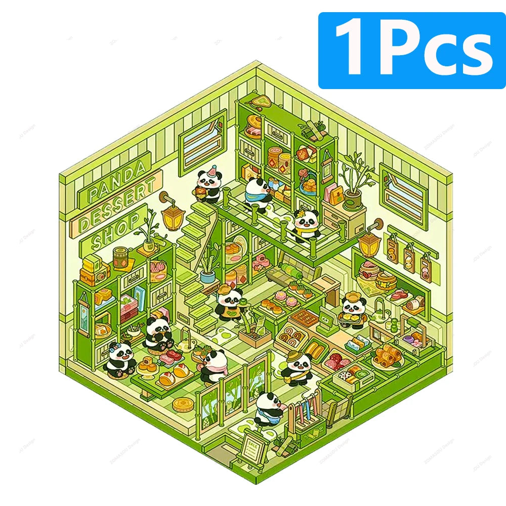 3D landscaping stickers for miniature scenes by HSF Marketplace, featuring detailed plants, trees, and outdoor elements
