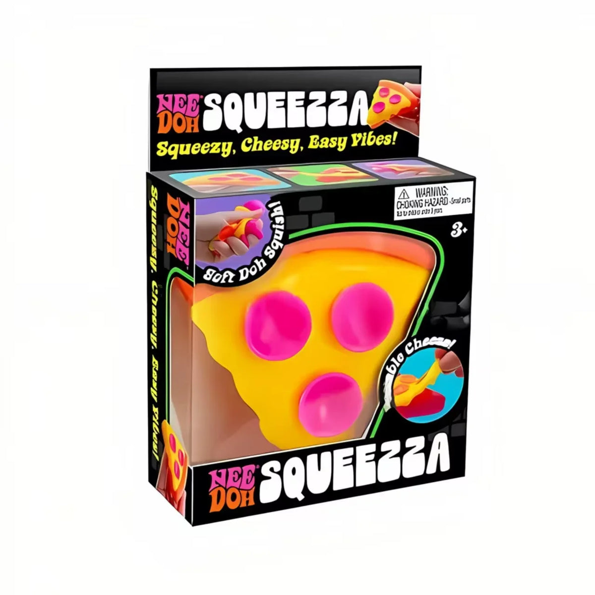 2026 Cheesy Pizza Squeeze Toy, Squeezza Stress Relief Fidget Toy, Soft Textured Anxiety Relief Toy for Adults