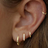 HSF Marketplace crystal huggie hoop earrings for women, 8-piece jewelry set