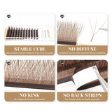 HAIRSOFLY SHOP 3D 4D 5D brown false eyelash extensions with soft, voluminous layered lashes