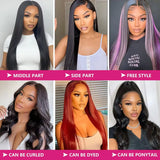 Smilegirl 180 Density Human Hair Brazilian 40 42 Inch Bone Straight Wigs Human Hair 13x4 13x6 HD Lace Frontal Human Hair Wigs