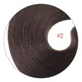 Doreen 100% Remy human hair clip-in ponytail extension, natural wrap ponytail piece in brown tones