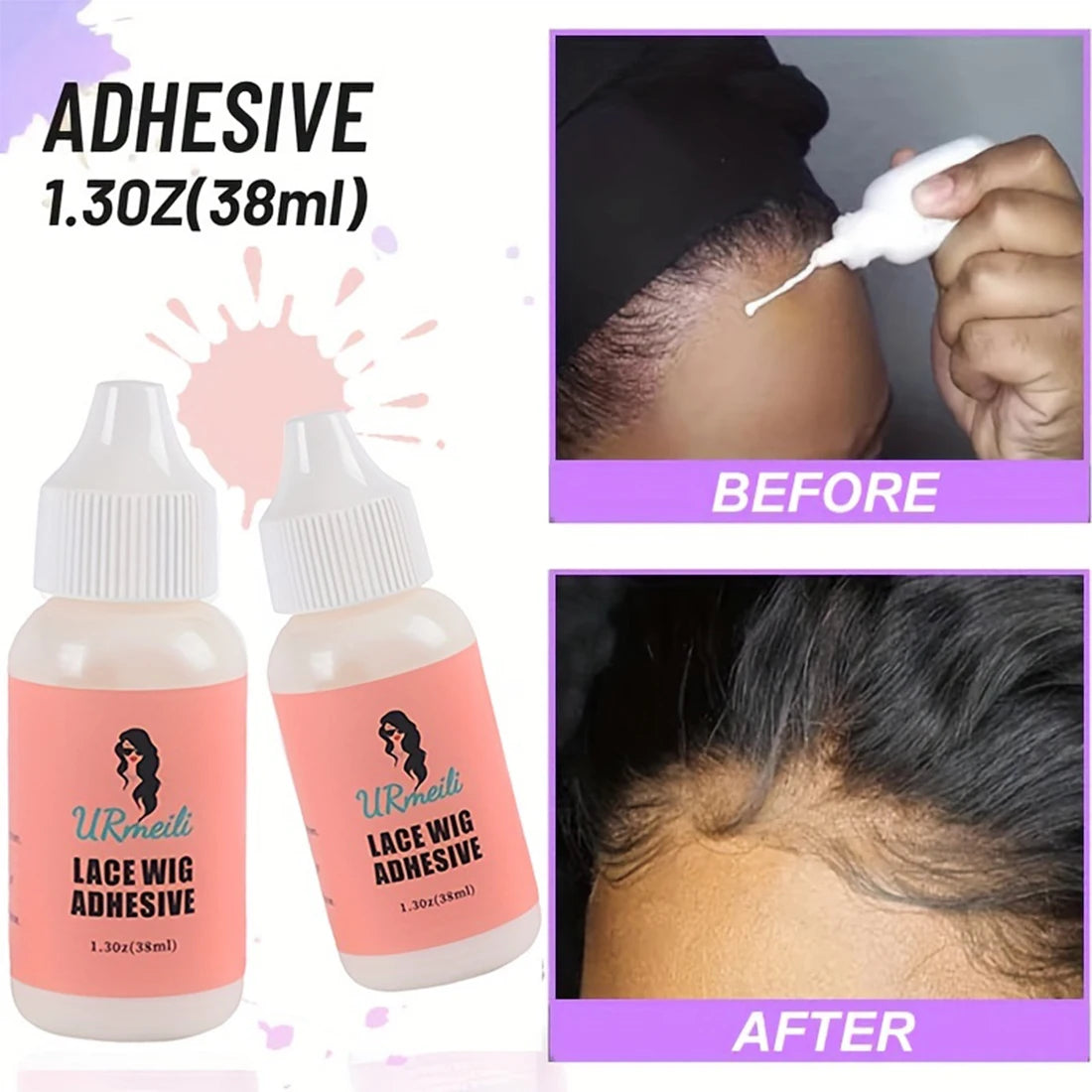 4PCS Wig Glue Spray for Front Lace Wig Lace Melting Spray And Lace Bond Spray Wig Glue Spray hair Lace Glue Kit Wig Kit