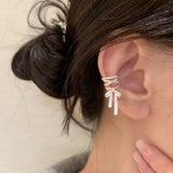 925 Sterling Silver Bow Knot Ear Clip for Women - Sweet Jewelry Gift