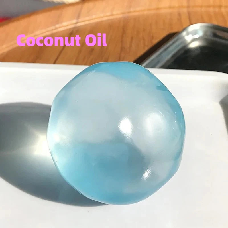Handmade Coconut Oil Cheese Moldable Squishy Toy Stress Ball Non-Rebound Pinch Squeeze Fidget Toy Decompression Plastic Ball