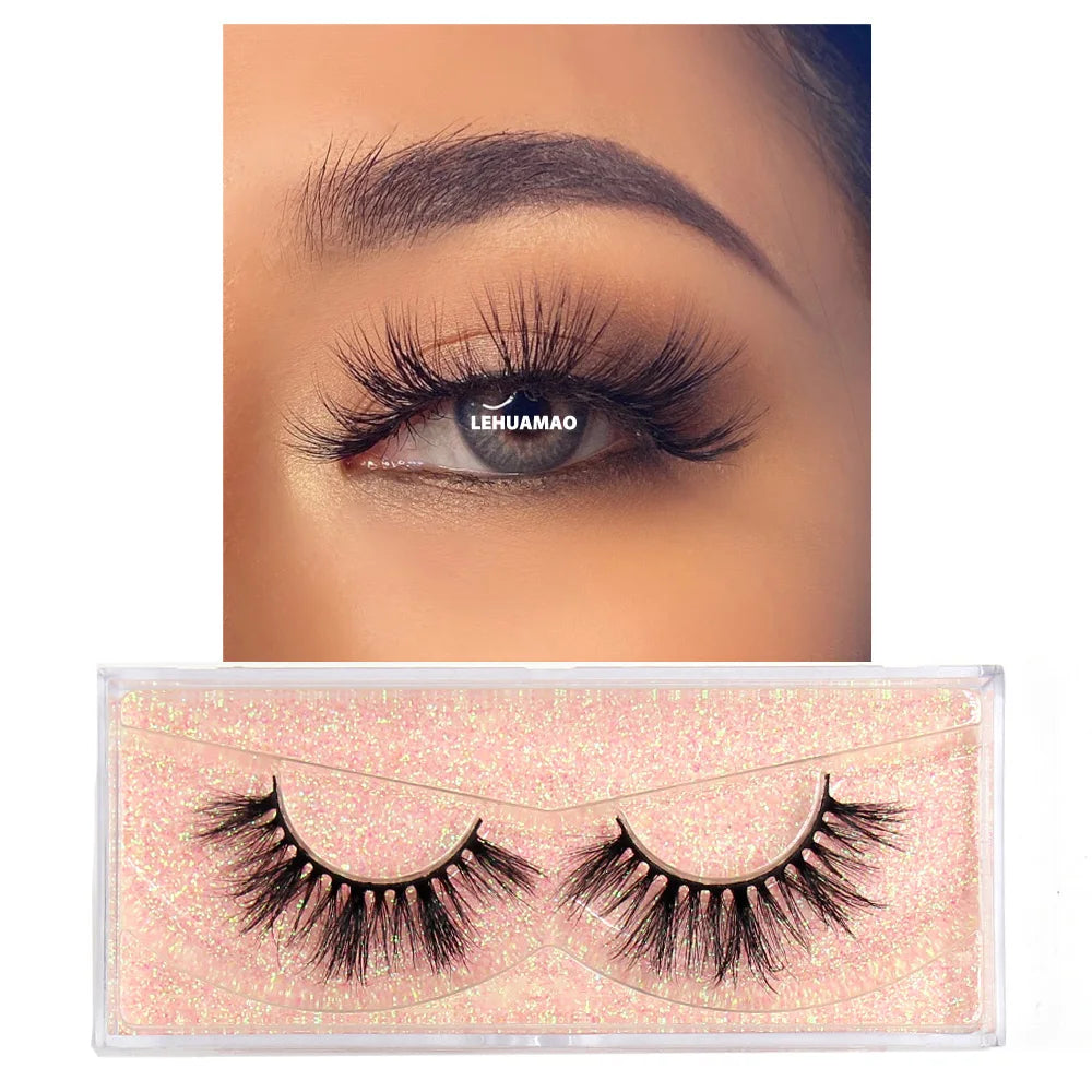 3D mink lashes for daily wear, soft reusable false eyelashes by HSF Marketplace