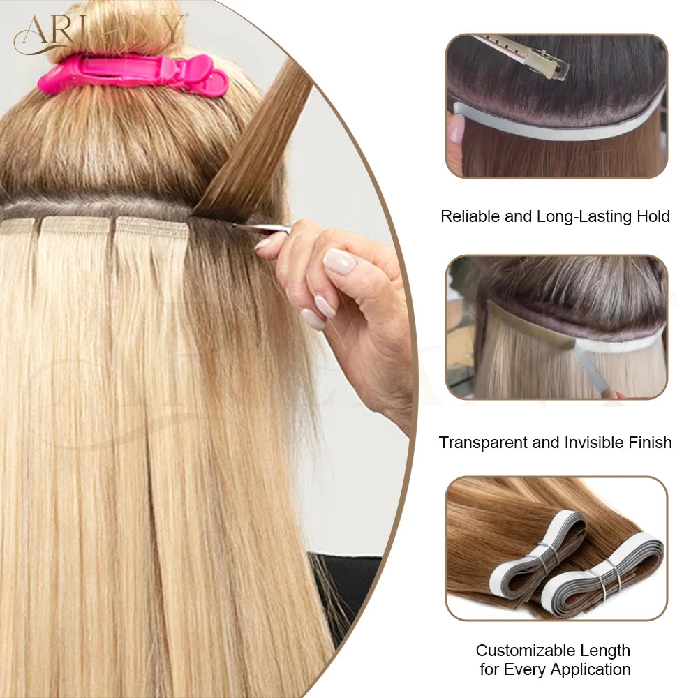 ARLANY 3Yards Single Sided Tape Roll for Tape In Extensions Replacement Hair System Tape Roll Invisible Extensions Strong Hold