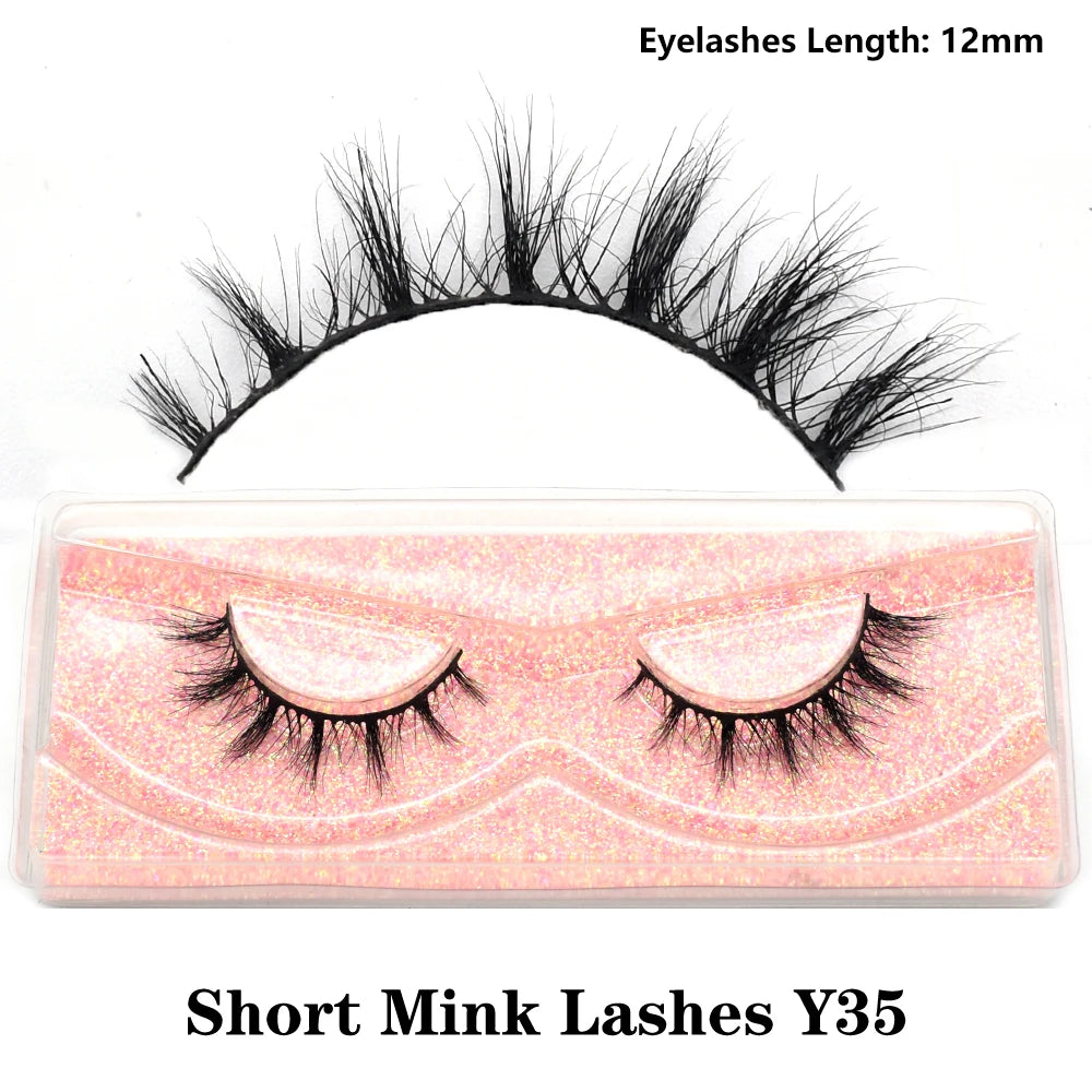 3D real mink eyelashes, fluffy wispy short clusters by HSF Marketplace