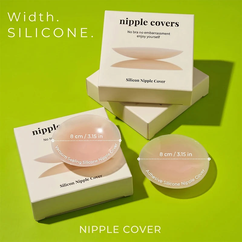 Invisible self-adhesive nipple covers for women, 2-piece pack by HSF Marketplace