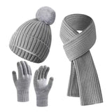Warm knitted plush winter hats and scarf set by HSF Marketplace