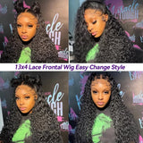 38 40 Inch 250% Density Kinky Curly 13X4 HD Lace Front Ideal Jerry Curly Wave HD Transparent 13x6 Lace Front Wig Brazilian Human Hair Natural Black Curly Wave Wig Pre Plucked With Baby Hair For Women