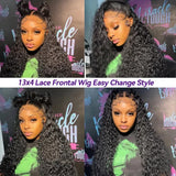 30 40 Inch 250% High Density Natural Black Kinky Curly 13X6 HD Lace Front Ideal Jerry Curly Wave HD Transparent 13x4 Lace Front Wig Brazilian Virgin Hair Pre Plucked Curly Wave Wig With Baby Hair For Women
