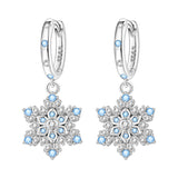 925 sterling silver Christmas dangle earrings for women, festive holiday jewelry by HSF Marketplace