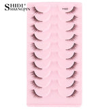 Half Eyelashes False Lashes 10-5 Pairs Cat Eye Eyelashes Eyelash Extension 3D Mink Half Lash Natural Makeup Faux Cils Maquiagem