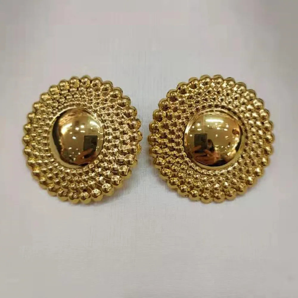 Gold plated hoop earrings for women, elegant wedding jewelry by HSF Marketplace