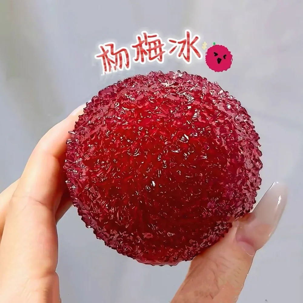Simulation Waxberry Squishy Toy, Bumpy Textured TPR, Stress Relief for Students Workers