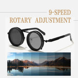 HSF Marketplace adjustable dimming sunglasses with UV400 protection and 9-level sun filter, designed for fishing and driving.