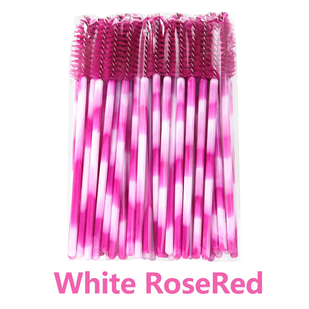 50-piece eyelash brush set for lash extensions and makeup by HSF Marketplace