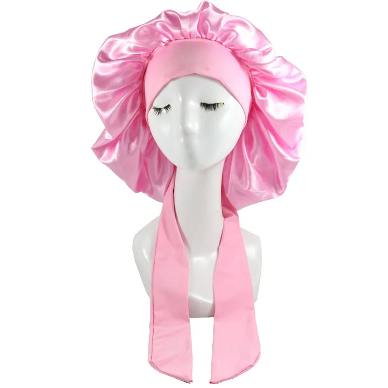 HSF Marketplace satin sleeping cap for women, hair care bonnet nightcap in soft satin fabric