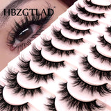 3D faux mink hair false eyelashes, 10 pairs of fluffy lashes by HSF Marketplace