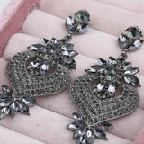 Chic champagne crystal chandelier earrings for women by HSF Marketplace