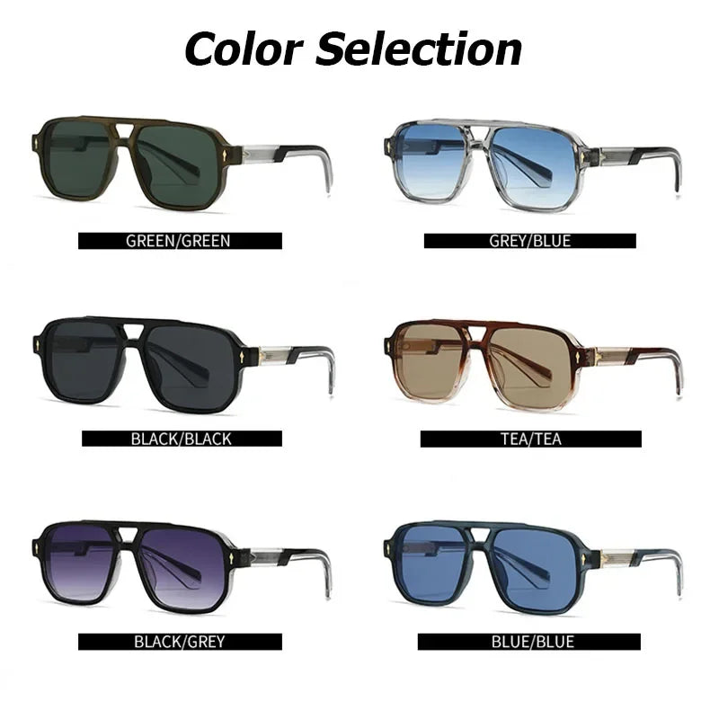 Vintage square HSF Marketplace sunglasses for men and women with UV400 protection