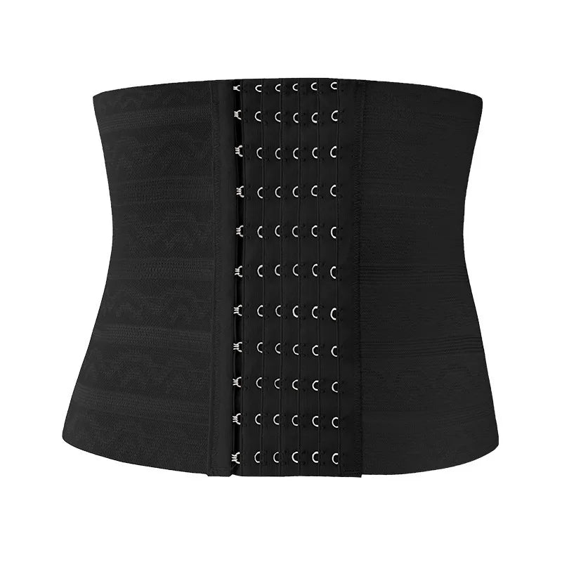Women's waist trainer corset shapewear girdle with double tummy control and slimming belt design