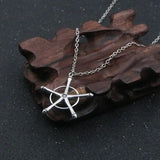 Anime Bleach Quincy Ishida Uryuu metal pendant necklace featuring a cosplay-inspired amulet, ideal for anime fans and cosplay jewelry.