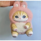 Mofusand cat vinyl plush blind box keyring, cute cartoon animal mini collectible figure ornament for bags