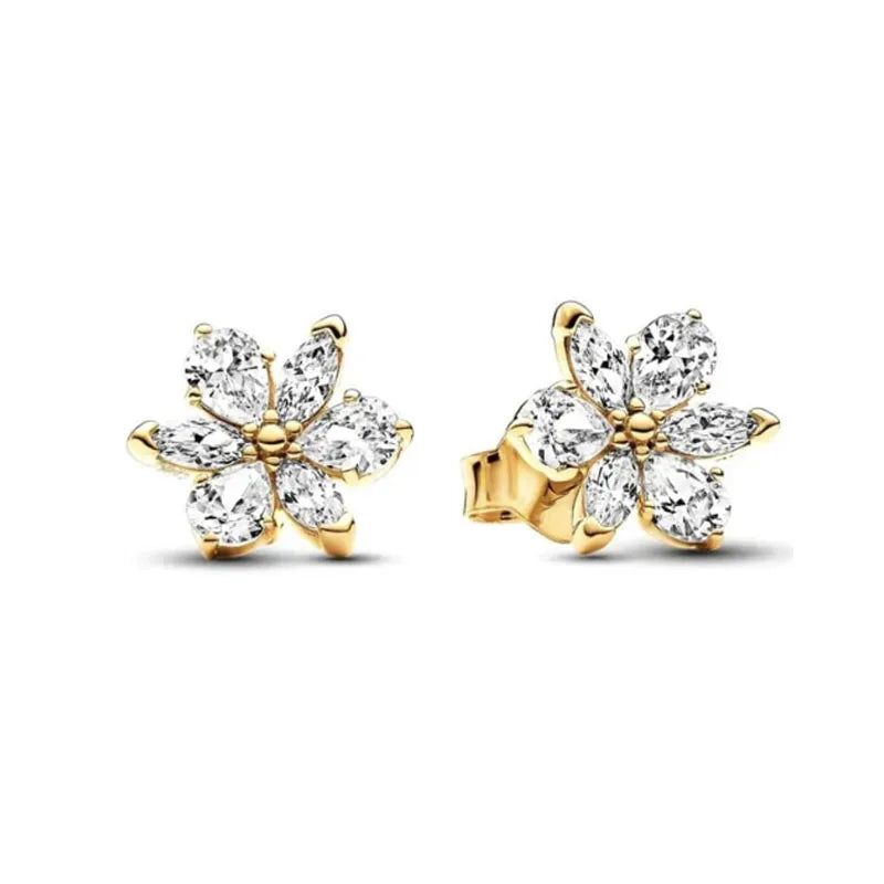 925 silver butterfly square heart-shaped earrings for women, delicate jewelry gift design