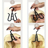1/2Set Wig Storage Bag With Hanger Hair Bags With Plastic Hanger for Hair Black Wig Organizer Hangers For Multiple Wigs