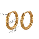 6-piece stainless steel textured hoop earrings for DIY jewelry making by HSF Marketplace