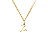 Gold-plated dainty heart initial necklace for women with A-Z letter pendant, waterproof stainless steel jewelry, personalized monogram.